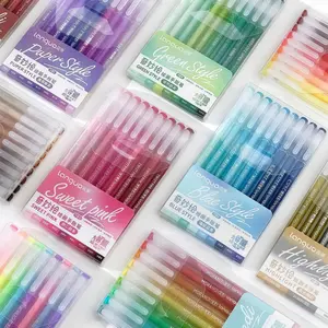 Gel Pen Set, 9 Counts/box Journal Coloring Pen, Assorted Rainbow Colors Pen Set for Adults Journal Coloring Calligraphy, Made for Everyday Writing, Journals, Drawing, Coloring Book Markers