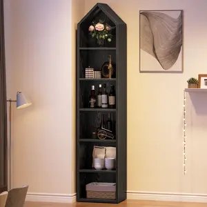 YITAHOME 73" Tall Narrow Bookshelf, Modern Open 5 Tier Bookcase, Wooden Shelf Stand for Small Spaces, Display Shelving Storage Rack for Bedroom, Living Room, Home Office