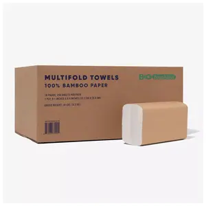 Bamboo Commercial Multifold Paper Towels, 250 Per Pack, 16 Packs Per Case