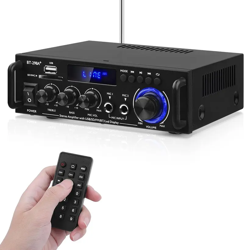 Audio Amplifier Board, ZK-1602T Bluetooth 5.0 Power Amp for Home