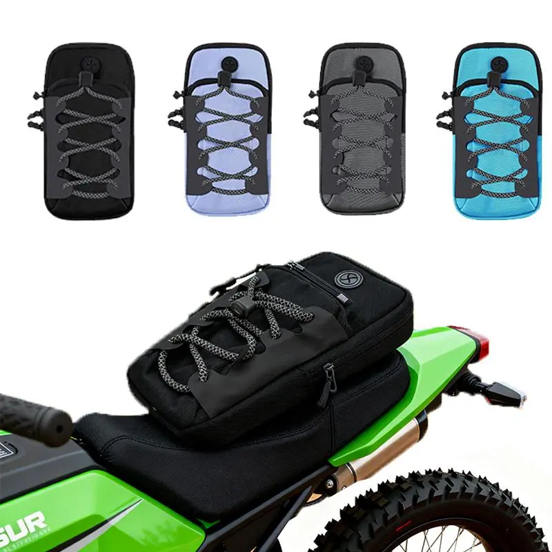 Secure Strap Outdoor Gear Pouch - Multi-Purpose Motorcycle/Bike Storage Bag, Durable Travel Accessory for Tools & Essentials