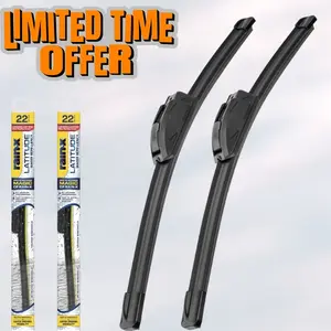 Latitude 2-In-1 Water Repellent Wiper Blades, 22 Inch Windshield Wipers (Pack Of 2), Automotive Replacement Windshield Wiper Blades With Patented Rain-X Water Repellency Formula