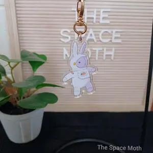 Astronaut Bunny Acrylic Keychain