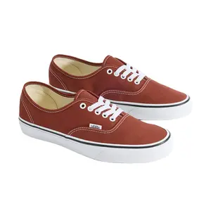VANS Authentic Color Theory Rust Bronze VN000D7YFSB Round Toe Lace-Up Canvas Sneakers - Men's Casual Trainers, Casual Wear, All-Season Skateboarding Footwear