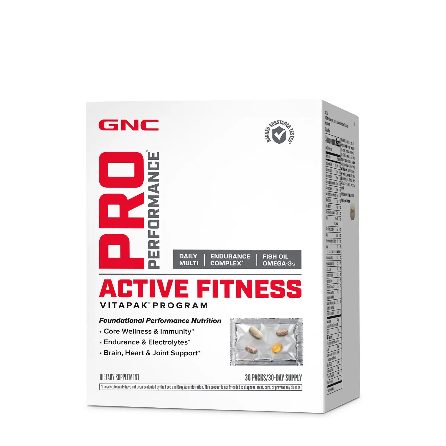 GNC Pro Performance Active Fitness Vitapak Program (30 Servings) Supplement Edib...