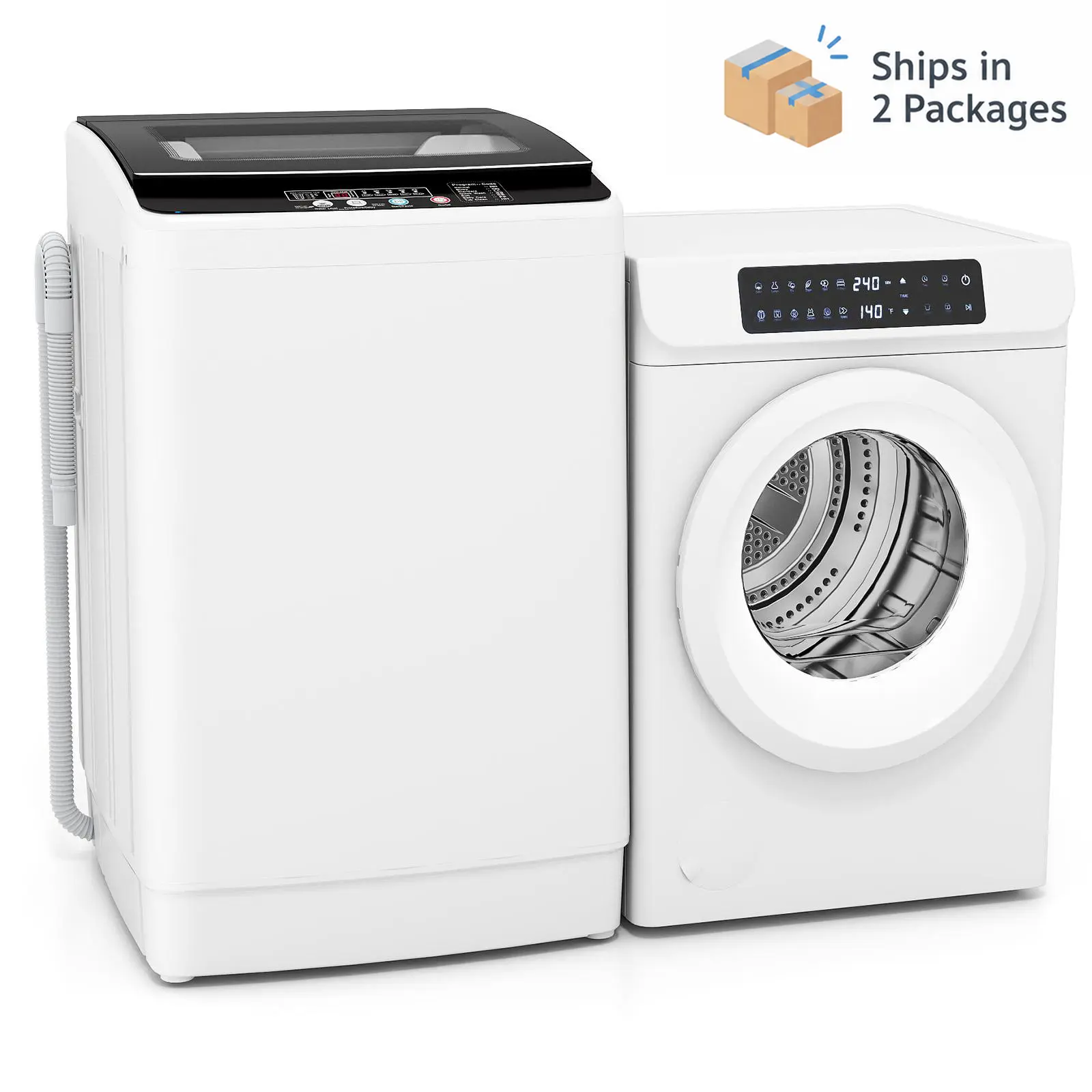 Auertech Portable Washer and Dryer Combo - 35-Lb Compact Fully Automatic, 3.6 Cu. Ft. Electric, 12 Wash Modes, 12 Dry Modes, Auto Wash/Dry, Delay Start, Small Footprint (2 Packages),techvibes