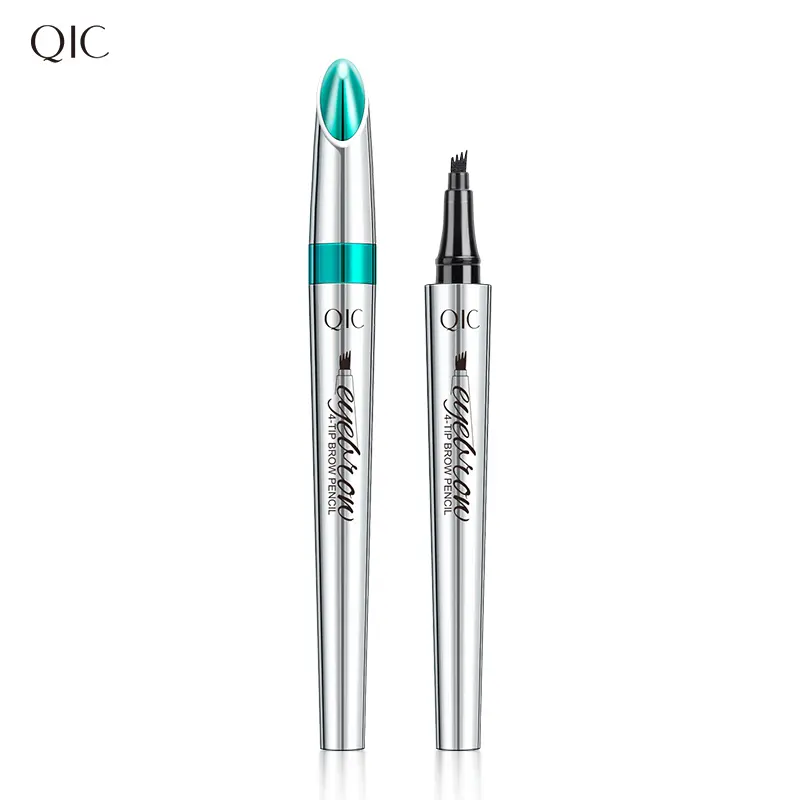 【QIC】 Waterproof Micro Liquid Soft brown micro-fork filling Eye brow Pen -   24 hour  Long-Lasting, hairlike Smudge-Proof Eyebrow tip Tool formula for Creating Natural Hair-Like Thin Strokes, Summer woman Eye color choice Makeup Essential