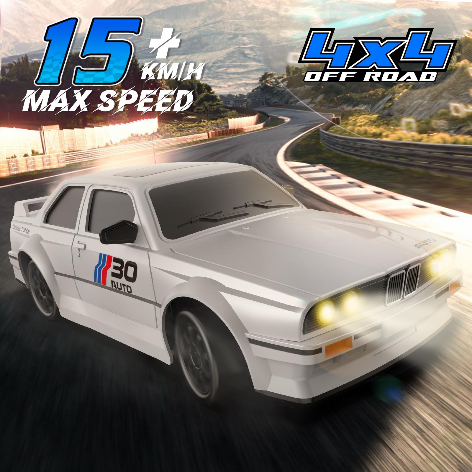 1:24 Scale Remote Control Drift Car - 2.4GHz 4WD RC Drift Car with LED Lights & Tires - Remote Control Racing Car, Perfect Birthday Gift for Kids united states