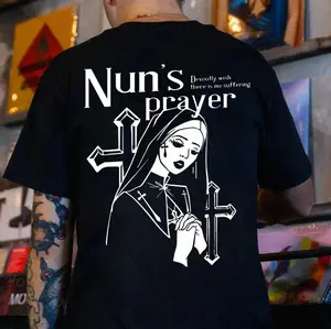 Nun’s Prayer Crucix Nun Print Men's T-shirt