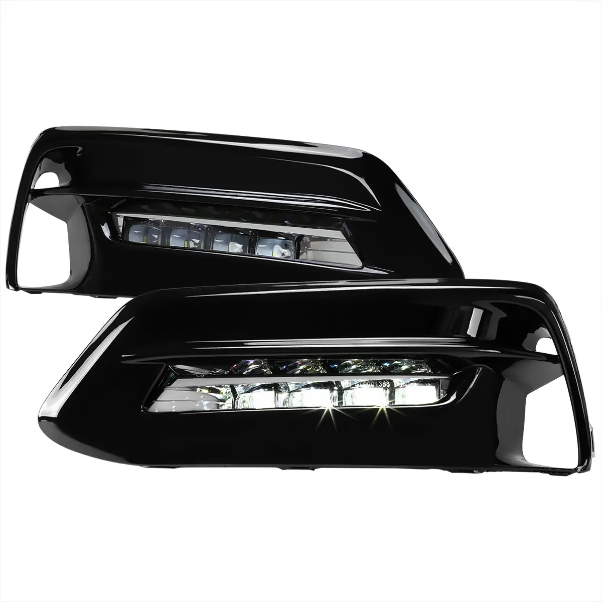 2018-2020 Honda Accord LED Fog Lights Kit w/ Switch & Wiring Harness (Chrome Housing/Clear Lens)