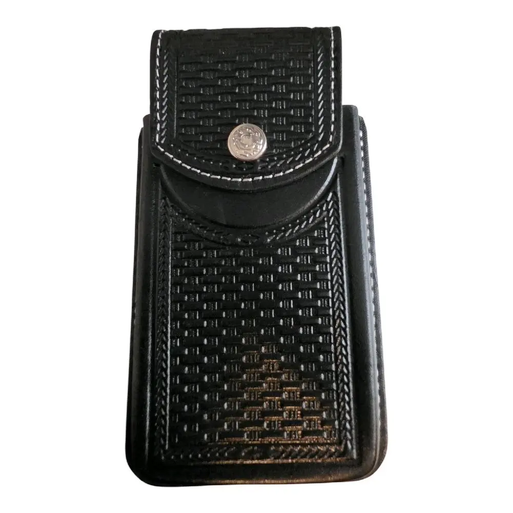 Custom Smartphone Case - Hard Full-Cover Shell with Snap Closure, Basketweave Pattern, Durable Protection, Fits iPhone