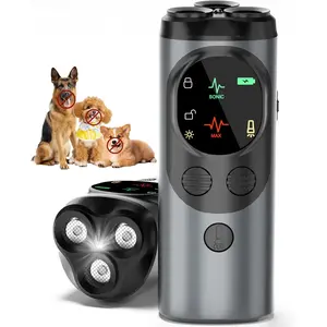 Dog Sonic Bark Deterrents Devices for Own or Neighbor's Dog, 3X Ultrasonic Anti Barking Device for Dogs Bark Deterrent Safe & Effective Stop Dog Barking Device with LED Flashlight Dogs Training Tools
