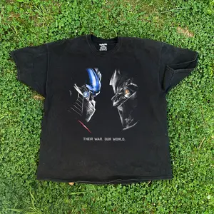 00S Transformers 'Their War. Our World.' Vintage  Black Tee Vintage y2k 90s Style Unisex Tee, Retro Music Fan Gifts