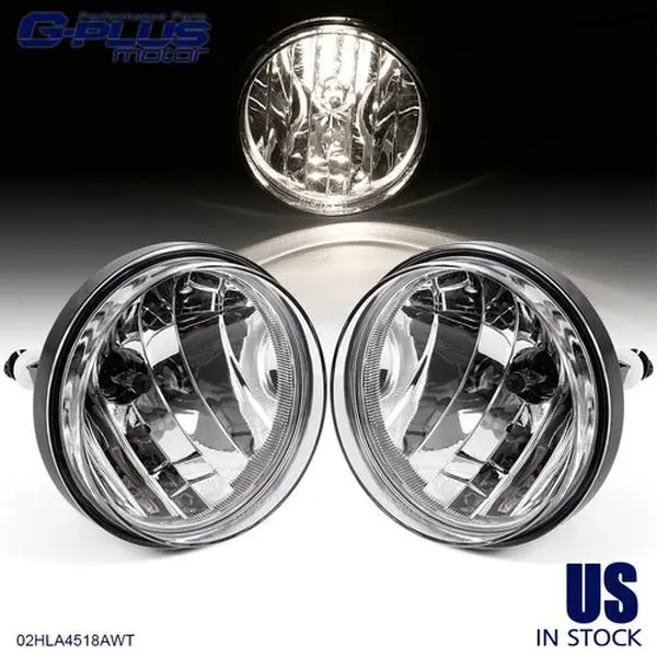 Fit For 07-13 GMC Sierra 1500 2500 3500 HD Clear Front Bumper Fog Lights Lamps
