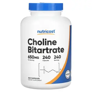 Nutricost Choline Bitartrate, 650 mg , 240 Capsules