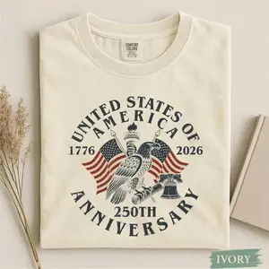USA 250th Anniversary Comfort Colors Shirt, USA Flag Vintage T-Shirt, Usa 250th anniversary Independence Day Tee, 4th of July Patriotic Gift - TrendWear USA