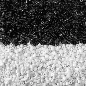 Fuse Beads, 1500 count Black White Melty Beads 5mm Iron Beads for Arts and Crafts
