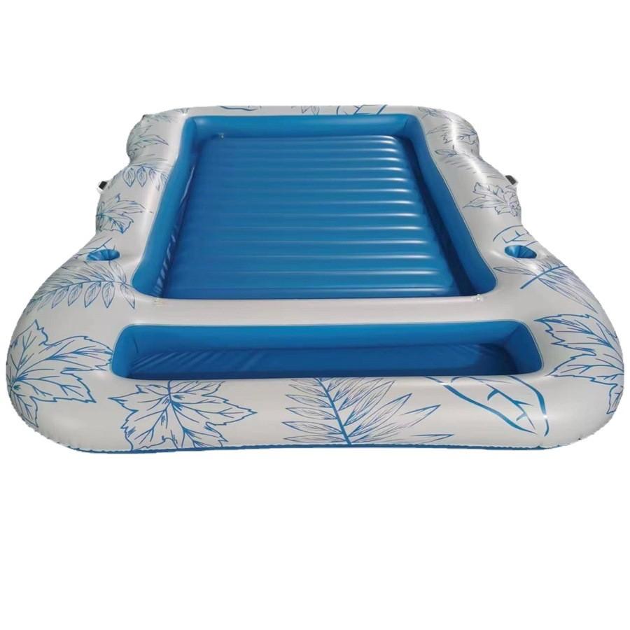 Inflatable Pool Large Full-Sized Family Swimming Pool Backyard Outdoor Summer Water Fun Thickened Durable Anti-Leak Material Easy Inflate Foldable Storage Perfect for Backyard Garden and Family Water Fun All Season Long