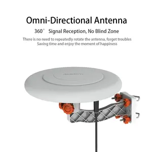 [ Father's Day Gift ]Leadzm Smart HDTV Antenna Outdoor Omni-directional 360 Degree Reception Up to 150 miles range For Local Channels With 40FT Cable,  For 4K 1080p TV and All Older TV's,  Fit home / RV / attic / marine use