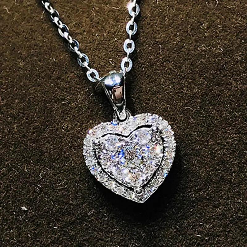 Elegant Rhinestone Decorated Heart Design Necklace for Women for Gift, Delicate Matching Jewelry, Fashion Accessory for Women & Girl, Fashionable Accessory