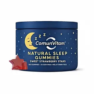 ComunVitam Sleep Gummies Sweet Strawberry Stars- Melatonin Free Dietary Vitamin-Deep Sleep Aid for Circadian Balance, Reduced Nighttime Awakenings- 60 Gummies 30 Servings- magnesium complex- Healthcare