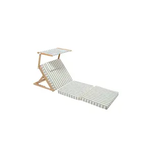 Sunnylife Pool House Daybed in La Palma Sage Stripe