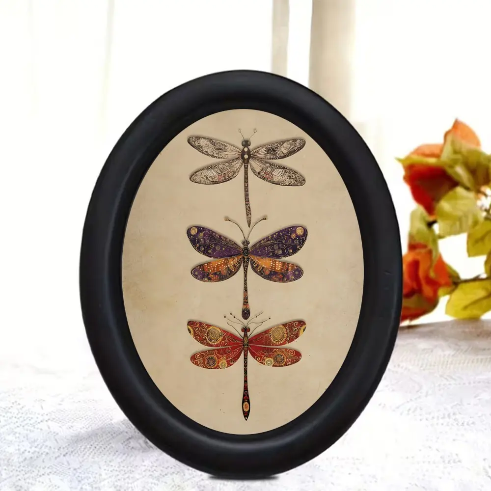 Bohemian Style Dragonfly Wall Art, Art Prints, Creative Home Decor, Vintage Retro Decoration, Decoration Items, Unique Wall Hanging, Aesthetic Wall Decor, Perfect for Living Room & Bedroom