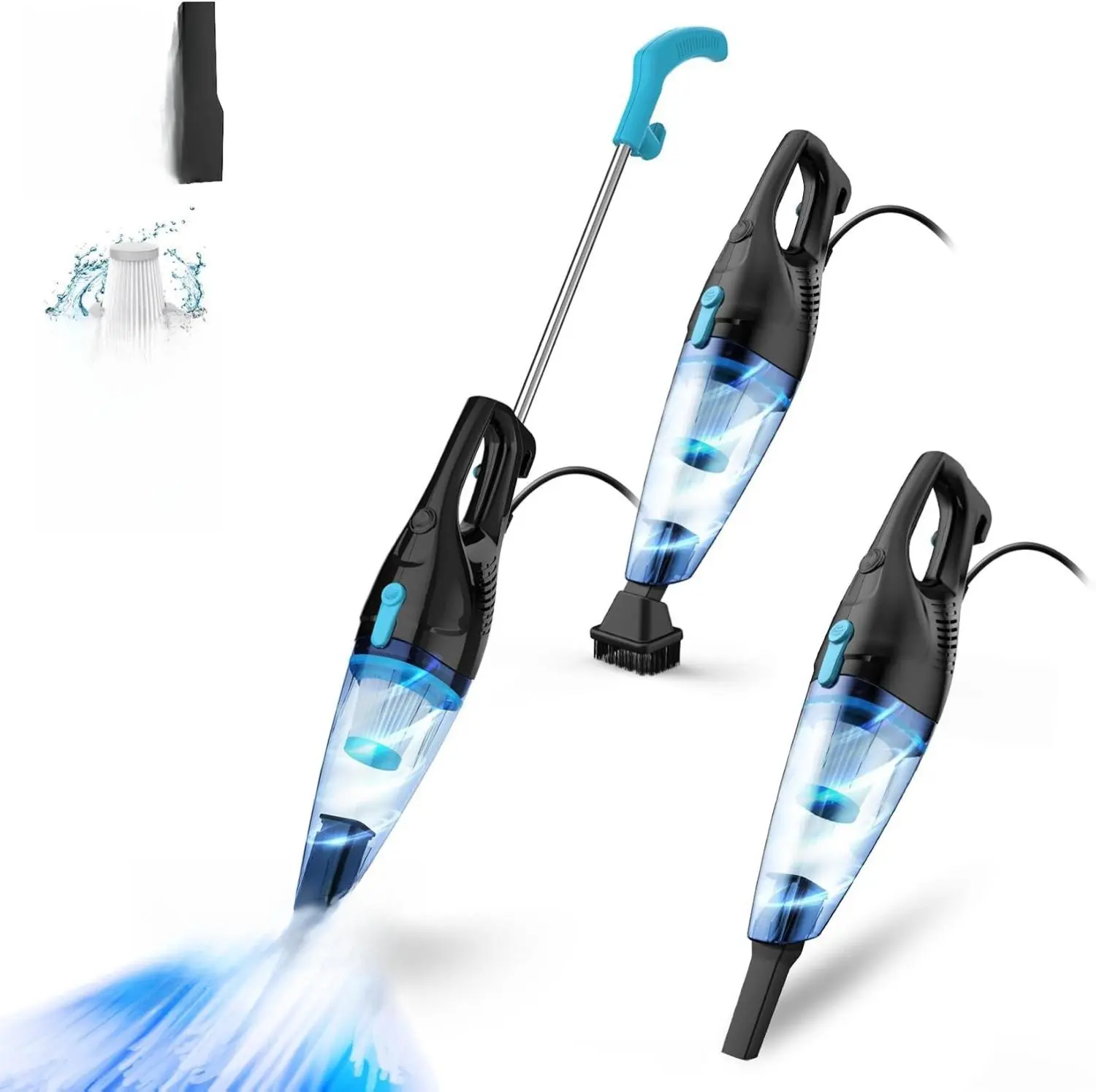 [SummerWins] TC-JUNESUN Corded Vacuum Cleaner, 4-in-1 Vacuum Cleaners,15Kpa Power Suction Lightweight Corded Stick Vacuum with HEPA Filter Converts to Small Handheld car Vacuum, Pet Hair, Carpet, Hard Floors,Home Cleaning Machine Home Cleaning Tool