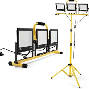 30000 Lumen Work Lights with Stand, 3 Adjustable  LED Work Light, with Adjustable and Foldable Tripod Stand,  Lamp with 6500 Kelvin Color Temperature