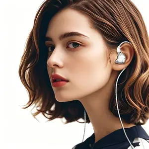 High-Fidelity In-Ear Headphones with Microphone, Wired Heavy Bass Noise-Canceling, Durable Plastic, 120cm Cable, and Design