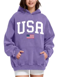 USA Hoodies for Men and Women Unisex Patriotic American Flag Pullover Hoodie