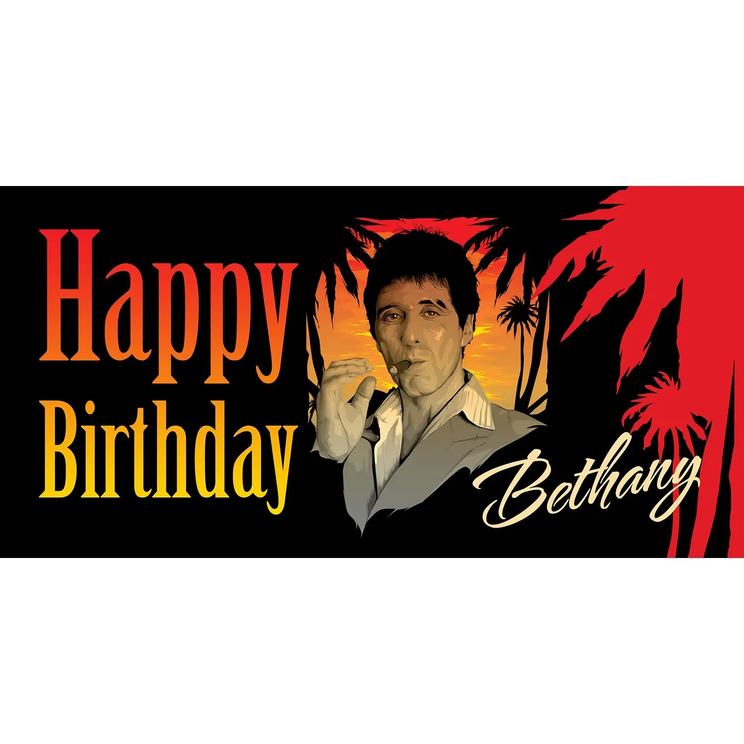 Scarface Personalized Birthday Banner
