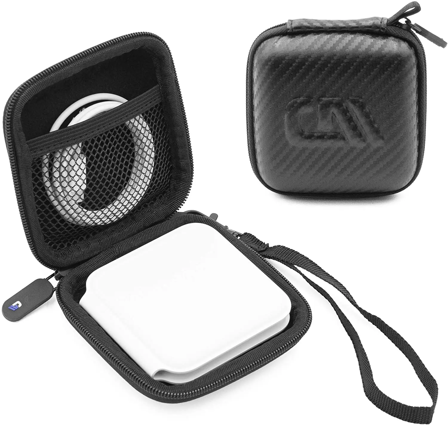CASEMATIX Protective Travel Case Compatible with MagSafe Duo Charger & Cable - Hard Shell Carrier with Wrist Strap & Reinforced Zipper - Compact & Impact-Resistant EVA Protection
