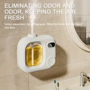 Smart Aromatherapy Machine, 5-speed Automatic Timing Spray, Includes 1/2/6 Bottles of Essential Oils, Long-lasting Deodorization for Bedroom and Bathroom, Air Freshener and Fragrance Expander, Essential Art Decoration for Office, Bedroom and Bathroom,