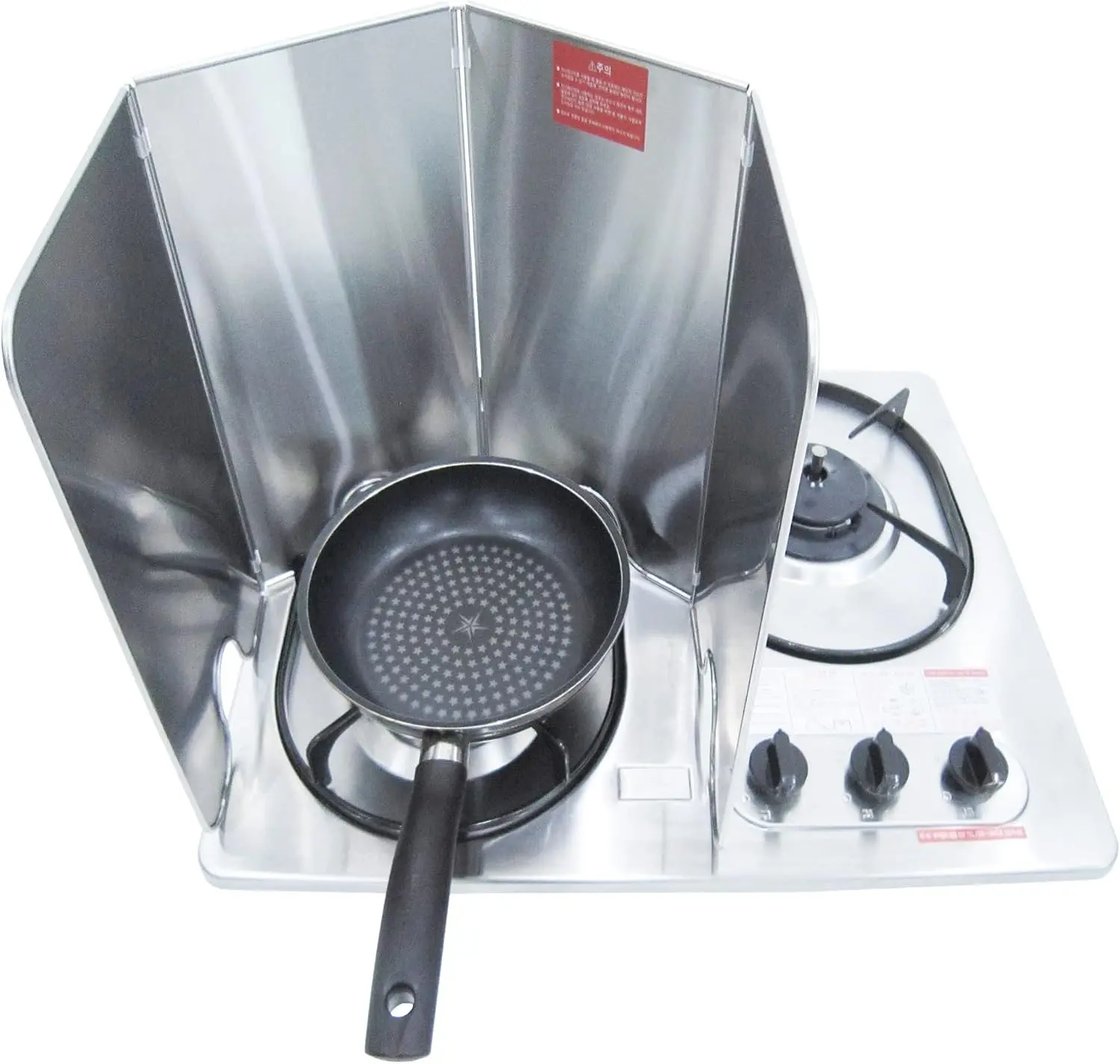 Splatter Guard for Cooking 4 Sided Compact Grease Splatter Screen Stainless Steel Unfold 33.26in x 14.17in Fold 8.26in x 14.17in x 0.86in