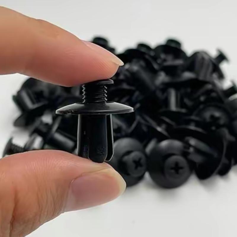 200PCS Car Clips for Hole Plastic Rivets RetainerFender Push Pin Fastener Bumper-a total of 6sizes Automotive Accessories Truck Detailing Custom Decor Carbon clavicular car clip
