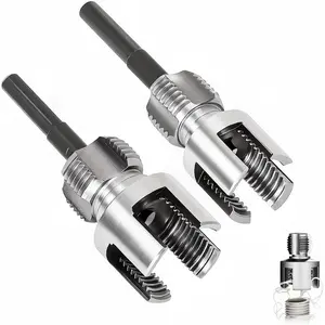 Internal & External Pipe Threader, 2-in-1 Tool Set with 1/2" 3/4" Dies for, PVC Pipe for Home Plumbing Repair and DIY Projects
