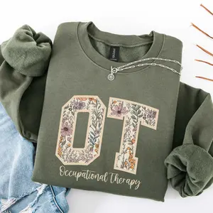 Floral Occupational Therapy Short Sleeved T-SHIRT / Sweatshirt, OT , Occupational Therapist , OT Group Shirt,OT Gift for Coworker Unisex Tops