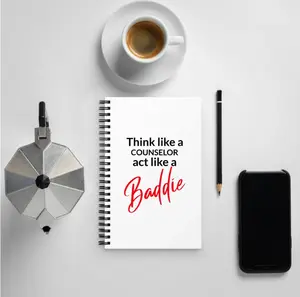 Think Like, Act Like A Baddie Spiral notebook