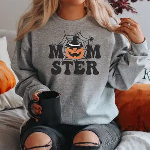 Momster Halloween Sweatshirt, Halloween Sweater, Halloween Shirts for Women, Halloween Crewneck