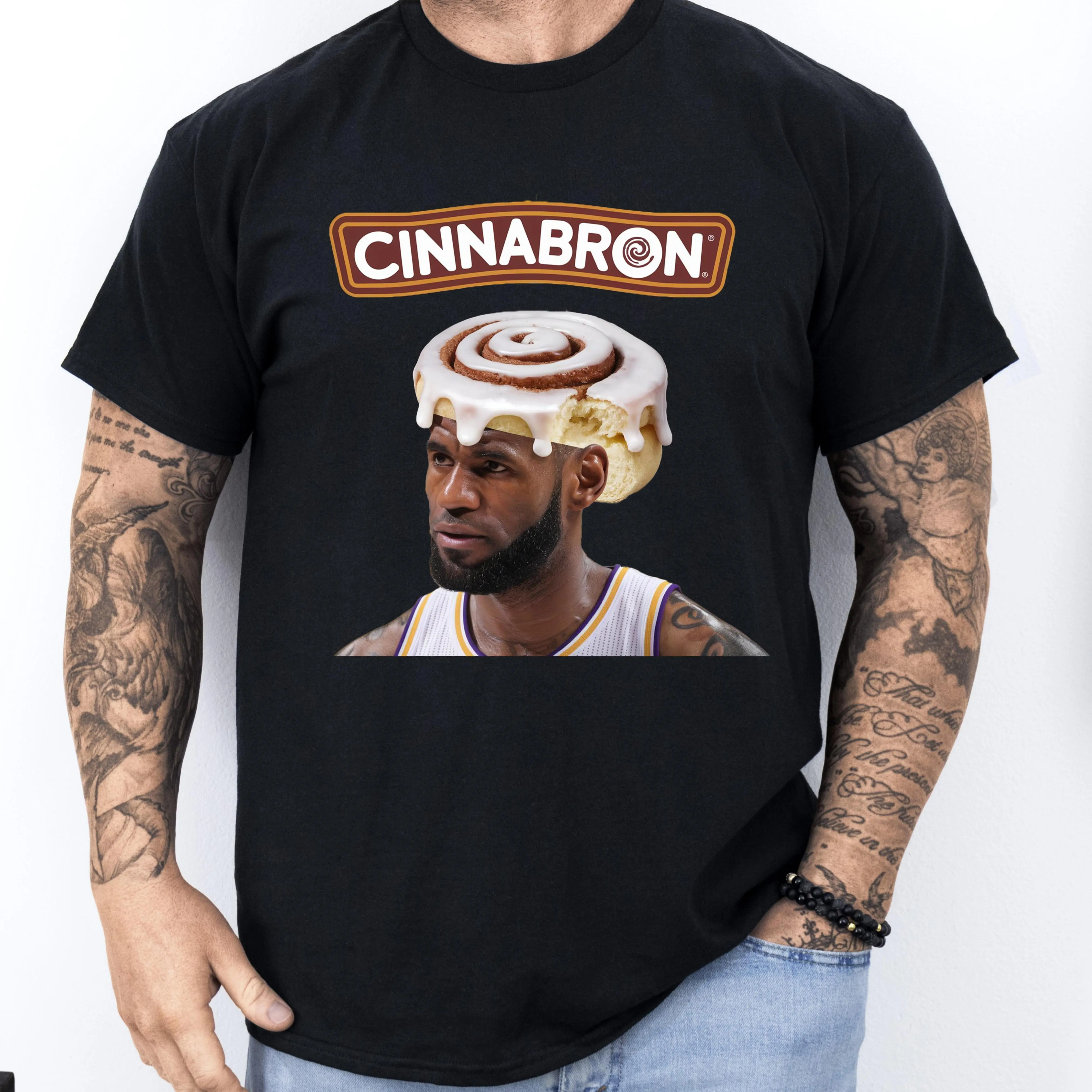 UrbanGl0w Cinnabr0n LeBr0n T-Shirt, T-Shirt, For Basketball Lovers and Meme Enthusiasts, Unisex Tshirt, Top Womenswear, Regular Fit, Meaning Gift.