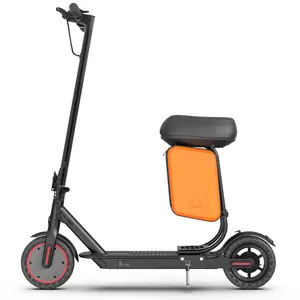 AOPO Electric Scooter Foldable for Adults Teens Commuting with Seat 8.5" Solid Tire 350W Motor 19 MPH 16 Miles Range 264LBS Load Aluminum Alloy