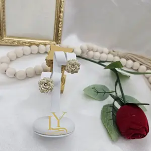 LaYaiBoutique #2296 14k gold plated flower earrings, High Quality