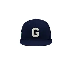 Growboy 94ninty Fitted Cap - 100% Acrylic Crown Green Underbrim Structured 6-Panel Flat Round Brim with Embroidered G & Grow Lettering