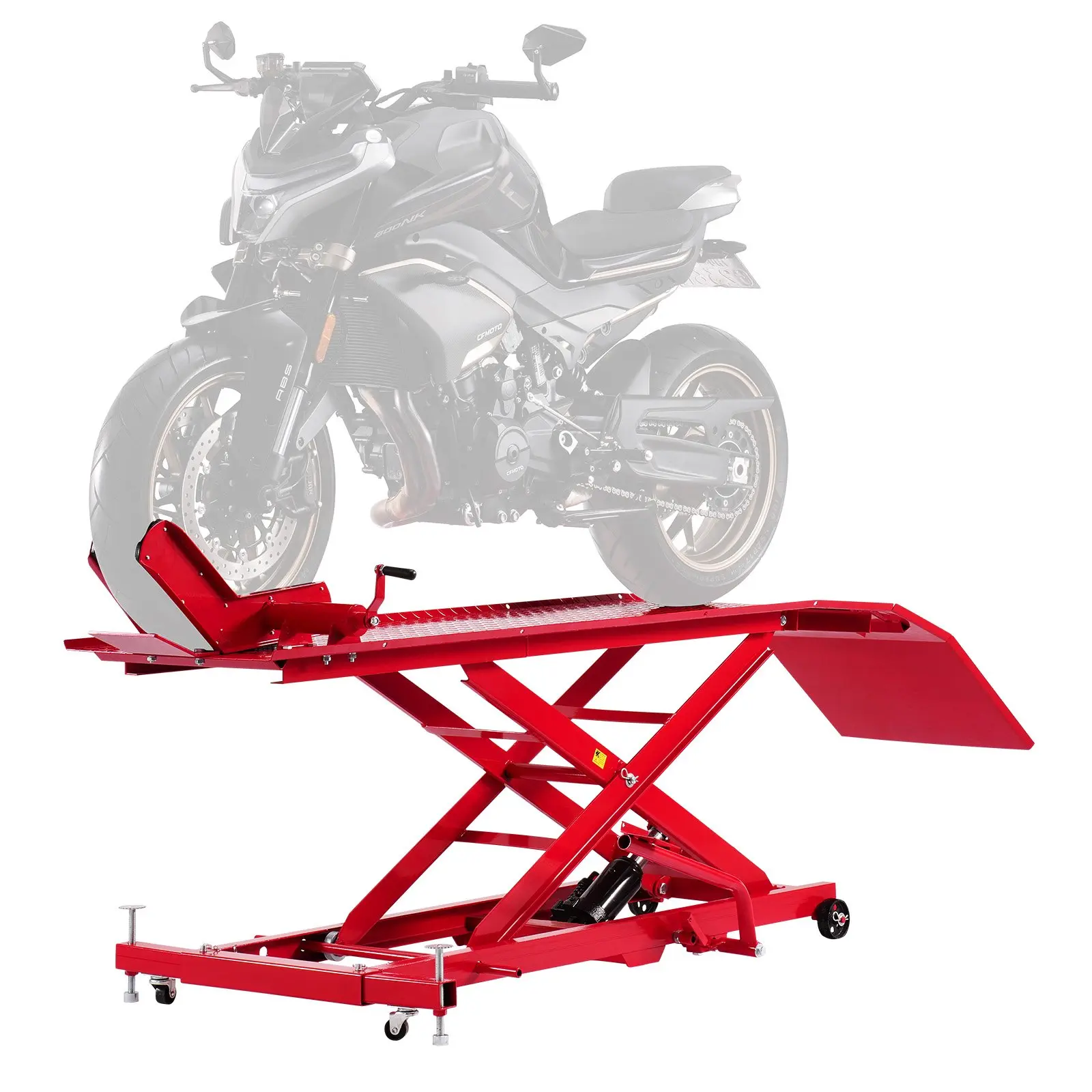 VEVOR Lift Table, Heavy-Duty Motorcycle, 1000 lbs/6.5t Capacity, 360° Flexible Movement Jack Stand, 8.6-31 in Height, 0.1 in & 100mm Specs, Dirt Bikes