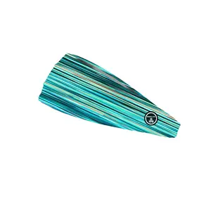 RAVEbandz The Pro - Wide Stretch Headband (Space Dye- Teal)
