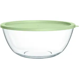 Extra Large Glass Mixing Bowls Clear Glass Salad Cooking Bowls for Kitchen Salad Bread Storage