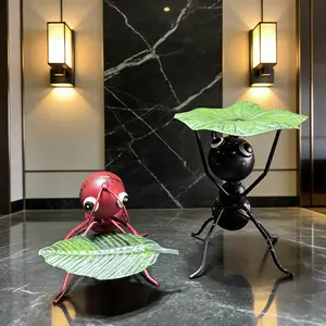 Minimalist Metal Ant Sculpture for Garden, Balcony or Home Shelves, Handmade Craftsmanship, Durable Matte Finish, Fun Design