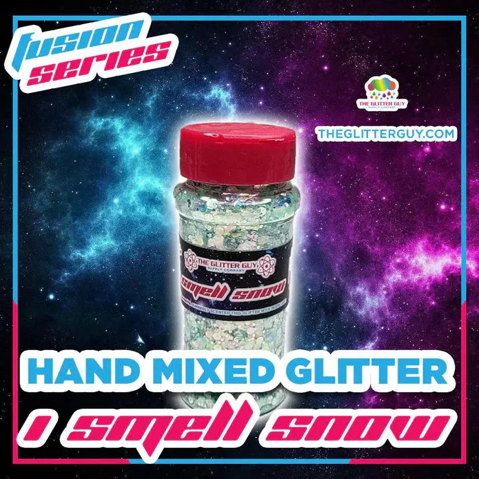 The Glitter Guy I Smell Snow Chunky Polyester Mix, UV Resistant Teal & Green Hexagons for Body Makeup, Nail Art & DIY Crafts, 100mL Shaker, Glitter Nails