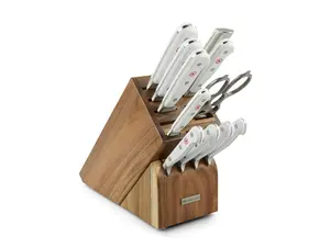 Wusthof Classic White 12-Piece Knife Block Set (Acacia Block)